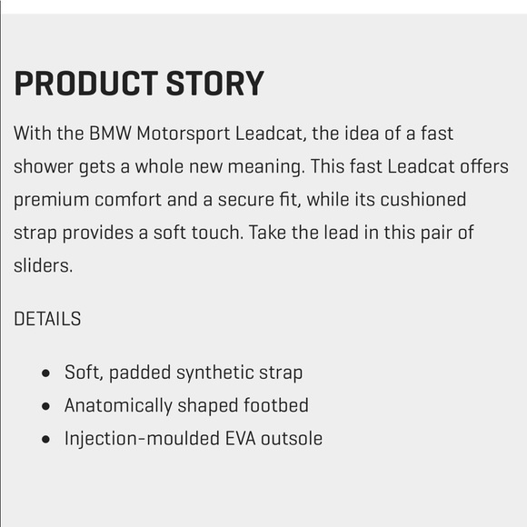 NWT🚘Puma x BMW MMS Leadcat Edition Slides - Picture 8 of 8